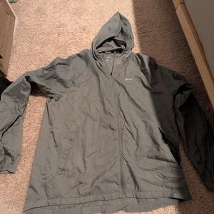 Nike Men's Charcoal Windbreaker Jacket Size L